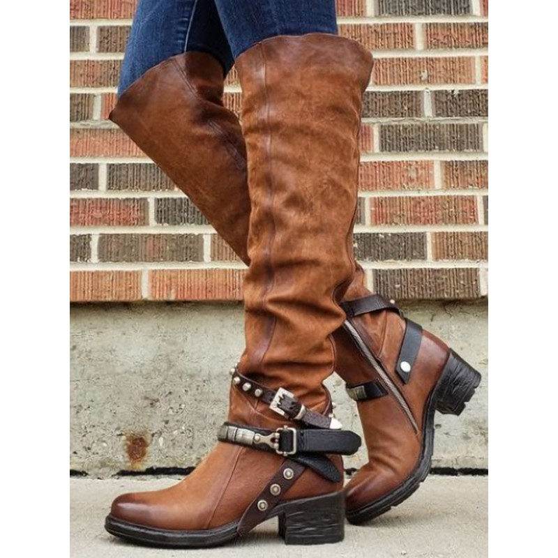 Women Winter Suede Low Heel Daily Boots